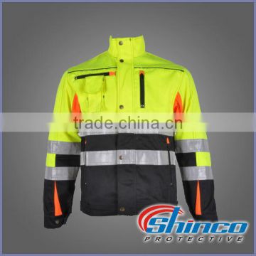 best quality made in china 100% cotton long sleeve fire retardant working jackets