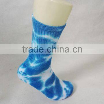 custom wholesale crew sport tie dye socks