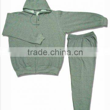 Hazel Grey Cotton fleece Adult Jogging Suit