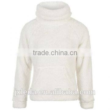 OEM winter heavy soft coral fleece pullover coat without hood junior girls