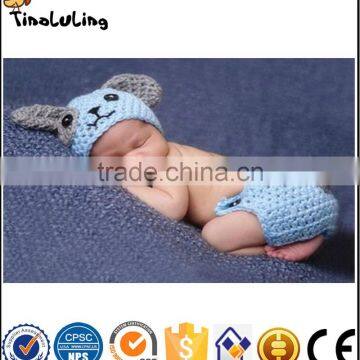 NPT20 Tinaluling newborn baby dog hat cap woolen photography prop animal hat cap crochet knitted