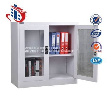 Factory direct double swing glass door steel filing cabinets