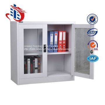 Factory Direct Double Swing Glass Door Steel Filing Cabinets photo-2