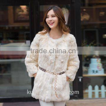 Women's Coats Colorful Real Fur Coat Female Luxury Rabbit Fur Winter Jacket Women New Arrival Overcoat photo-3