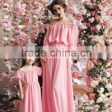 Matching Mother And Me Dresses Family Look Mother And Daughter Dresses Chiffon Maxi Dresses