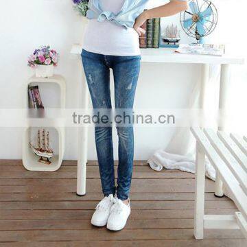 2015 Hot Sale Stretchy Fake Jeans Printing Girls' Tights Leggings photo-5