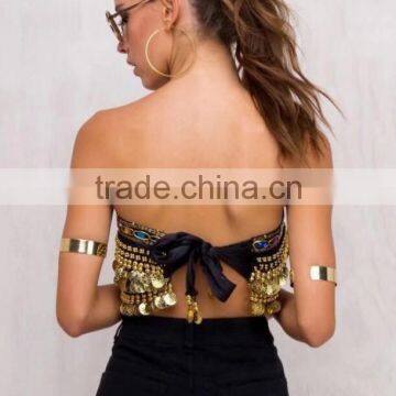 Runwaylover 5422 New Design Sexy New Golden Sexy Ladies Crop Top photo-2