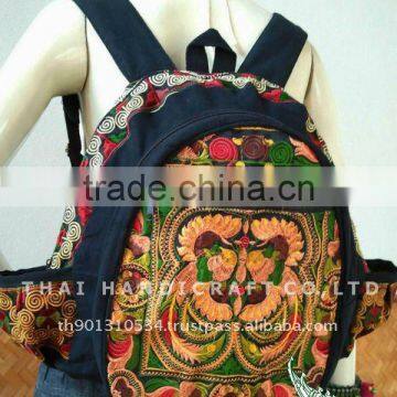 Embroidered HMONG HILL TRIBE Backpack School Bag Travel Bag Unisex Bag