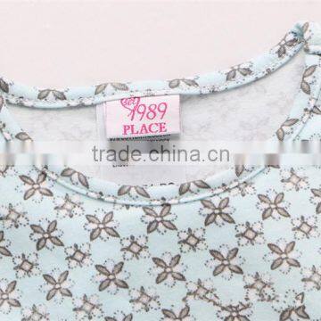 Summer Boutique Girl Printed Clothing Cotton Cinched Waist Baby Dress New Style photo-3