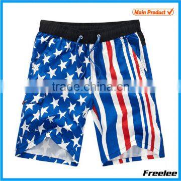 2015 Flag board beach shorts sexi gay fashion, 4 way stretch board shorts