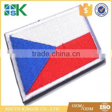 Czech Cross Colored White Red Blue Embroidery Felt Flag Logo Patch photo-4