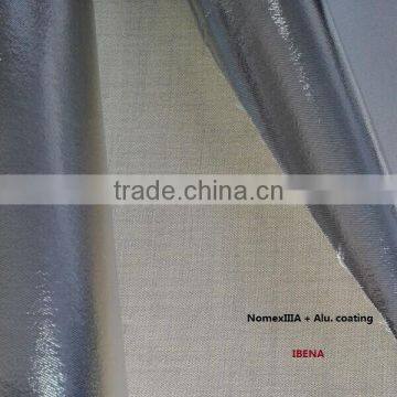 anti-heat and anti-splash fabric / aluminum coated Nomex fabric