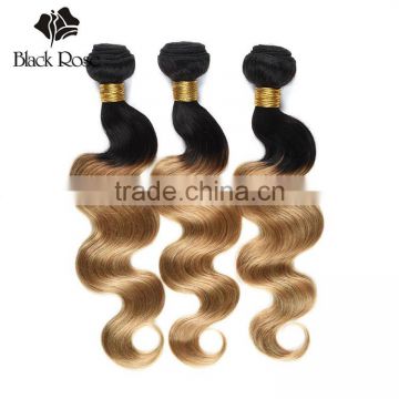 Black Rose Body Wave Two Tone Ombre Colored Brazilian Hair Weave Bundles