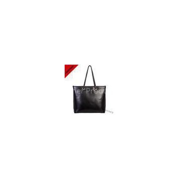 Elegant Designer Nappa Genuine Black Leather Handbag , Hobo Leather Handbag For Ladies