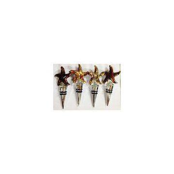 Star Art Hand Blown Glass Wine Stoppers Wedding gifts , pyrex Material