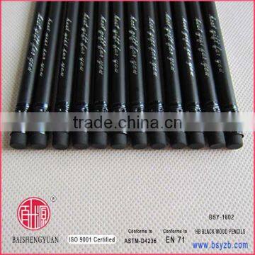 Black Wooden Pencil With Eraser photo-6