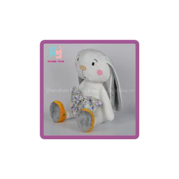 Soft Velour Bunny Plush Toys With Long Ear