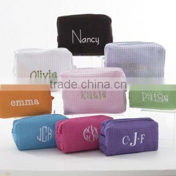 cotton waffle promotional cosmetic bag