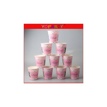 disposable logo printed paper party cups