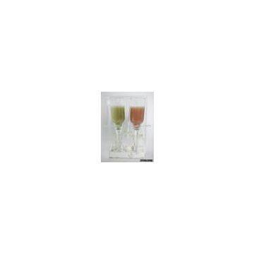 spring glass candle holder gift set