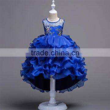 Fashion Kids Teenagers Cake Layered Dress Latest Designs Evening Gowns for Girls photo-3