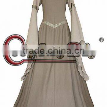 Beige Gothic Lolita Medieval Renaissance Victorian Ball Gown Rococo Dress Costume For Gothic Fantasy Parties