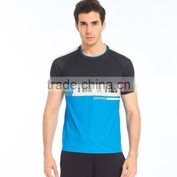 BSCI Men's UPF Sublimation Printing t Shirt Cooler Fabric 88% Polyester 12% Spandex Wholesale t Shirts photo-4