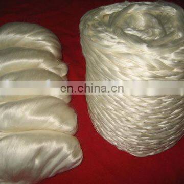 wholesale silk fiber raw tussah silk fiber