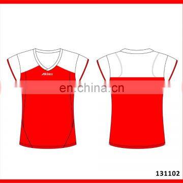 stylish new professional red volleyball jersey