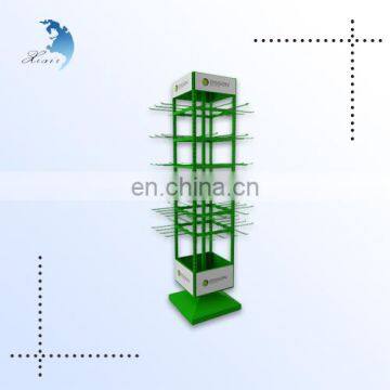 Sturdy Stackable Black 5 Tiers Foldable Flooring Cosmetic Metal Display Stand