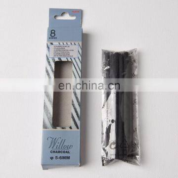 Dia. 5~6mm Round Willow Charcoal Stick Sketch Painting Charcoal