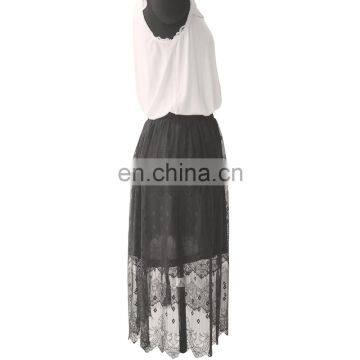 New Style Sexy Lace Knee Length Skirt With Underskit photo-3