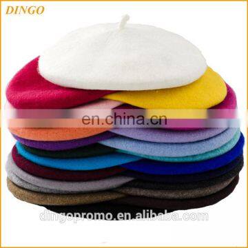 Colourful Winter Fashion Elegant 100% Wool Beret for lady