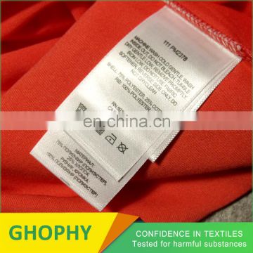 Custom printed clothes label satin label