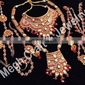 Indian wedding wear Dulhan set-Bollywood fashion Designer Bridal Jewellery set-wholesale bridal jewellery-bridal jewellery