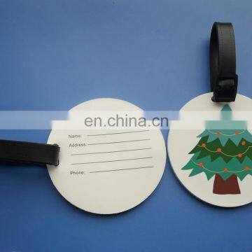 New Eco-friendly Decorating Christmas Tree Luggage Tag PVC Rubber