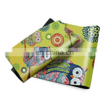 High quality nonslip custom print eco friendly suede natural rubber yoga mat