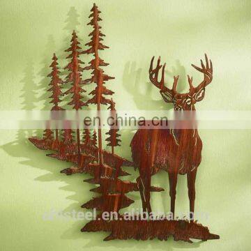 Wholesale outdoor metal garden art corten/corten steel wall art