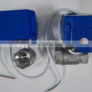 CWX-15N electric motor Automatic Control Mini ball valve G1/2" SS304 2 wires Power - off return motorized