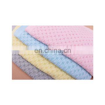 Factory Manufactured Super Soft Organic Cotton Cable Knit Swaddle Blanket