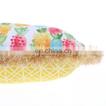 Watercolor Fruit Pineapple Decorative Pillow Cases Spun-Spun Square Cushion Covers for Home Sofa Couch photo-5