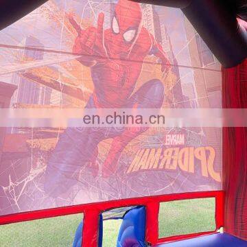 Spider Man Bounce House Bouncy Castle Commercial Kids Jumping Spiderman Bouncer For Sale