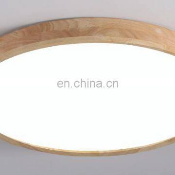 Wooden Color Round Bedroom Macaron Lamp Ultra Slim Modern LED Ceiling Lights For Living Room photo-3