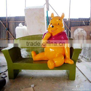 outdoor frp chair plastic chair fiberglass outdoor chair with tedy bear