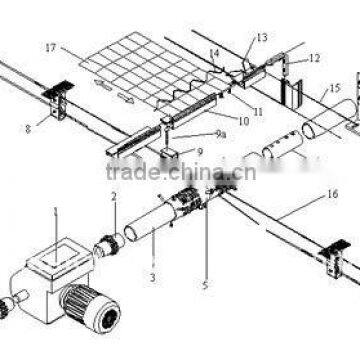 Greenhouse curtain pulling system