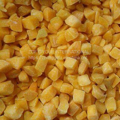 Frozen diced yellow peach IQF