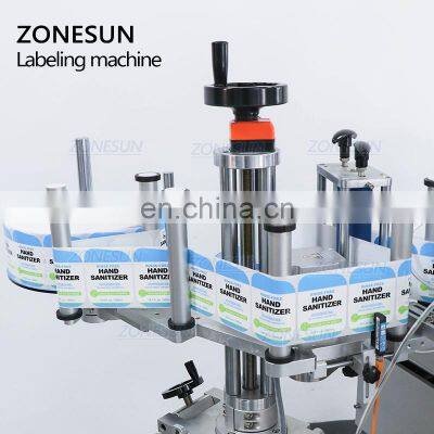 ZONESUN ZS-TB806 Semi Automatic Double Size Tube Sticker Water Flat Bottle Labeling Machine For Bottles photo-3