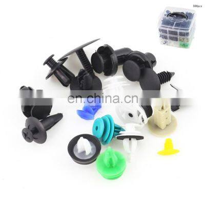 500PCS Universal Boxed Mixed Car Fasteners Auto Rivet Retainer Push Engine Cover Fender Fastener Clips