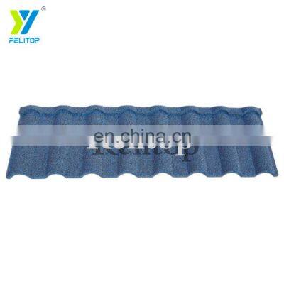 Milano Pure Blue Color Stone Coated Metal Roofing Prefab Villa House Use Galvalume Roofing Sheet Direct Sale From Manufacturer photo-2