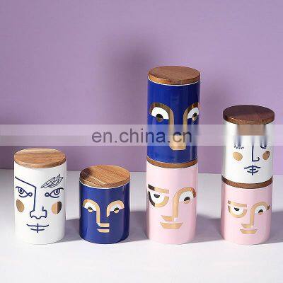 Mediterranean Series Spanish Janus Classic Face Ceramic Storage Tank